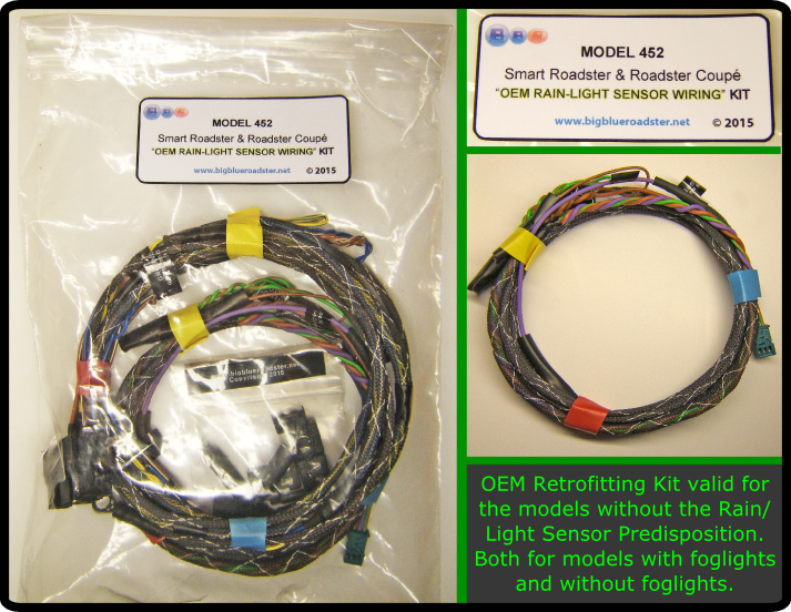 Smart Roadster OEM RAIN-LIGHT SENSOR RETROFITTING KIT - BigBlueRoadster.net
